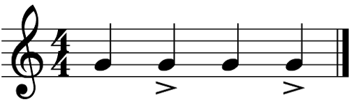What note value receives one beat in 4/4 time signature?