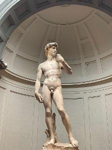 Which artist created the famous sculpture of David in Florence?