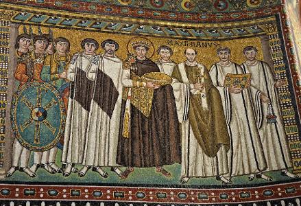 Which emperor codified Roman laws in the Byzantine Empire?
