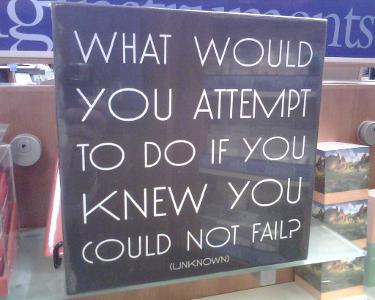 What would you do when you fail?