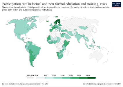 What is the term used for adults returning to formal education?