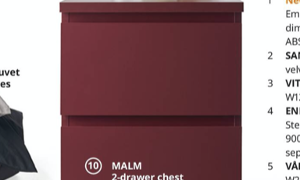 MALM 2-drawer chest. $69.99