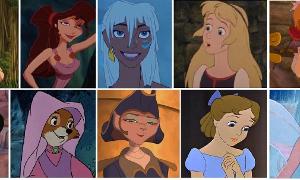 Disney non-princesses (Esmerelda, Meg, Jane, Alice)