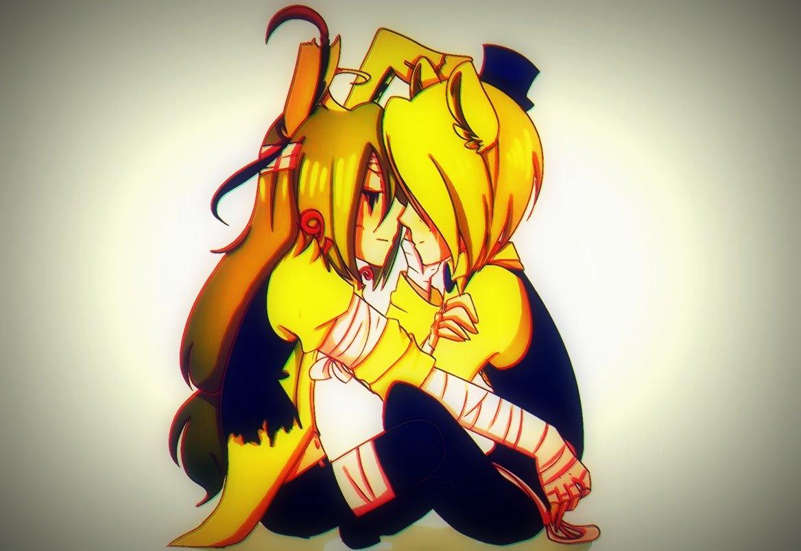 Freddy x springtrap. СПРИНГТРАП И Голден Фредди. ФНАФ Голден Фредди и СПРИНГТРАП. Фредди и СПРИНГТРАП любовь. Фредди и Голден Фредди.