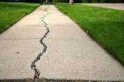 Cracks in the sidewalk