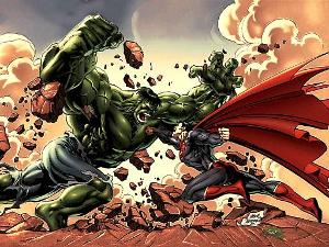 Superman Faces The Hulk