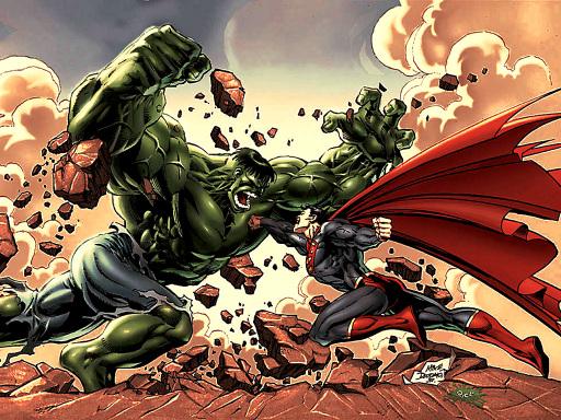 Superman Faces The Hulk