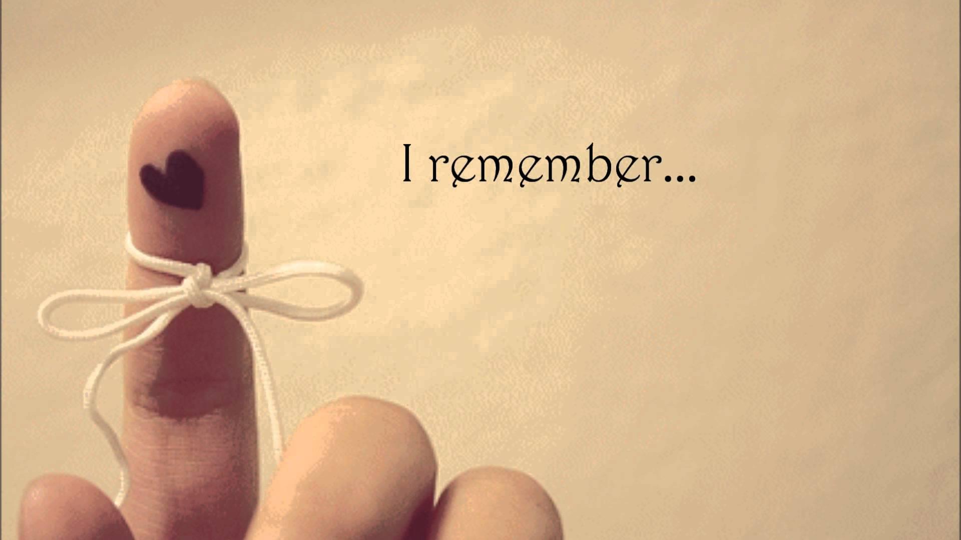 I Remember... I Remember...