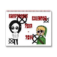 Creepypasta Calendar from Zazzle.com