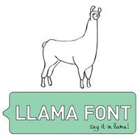 llama font - say it in llama