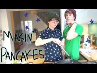 Gingers making pancakes