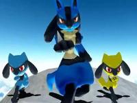 Lucario and Riolus dance - World is mine (MMD)