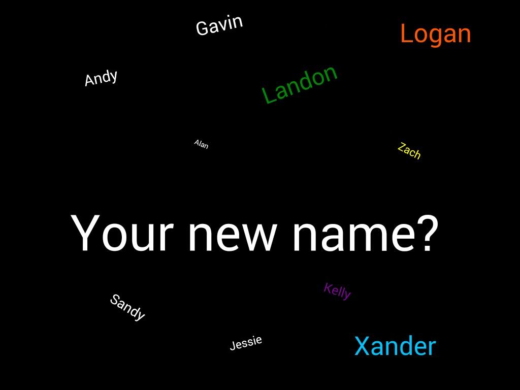 If you could change your name... what would your name be?