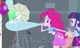 Did anyone else notice how in "Equestria Girls" Pinkie takes a drawing off her dress and it somehow becomes a real balloon?