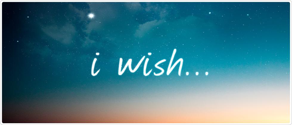 You have one wish