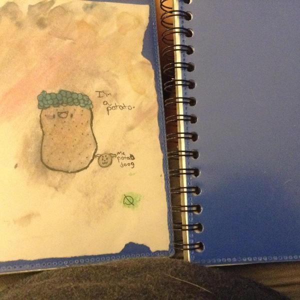 I finished my Potato sketch book. So that's nice.