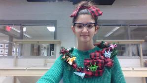 Ugly sweater day i made the sweater