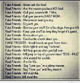 Who are the real friends? Who are the fake ones?