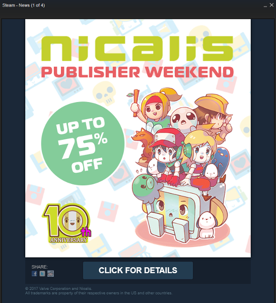 yessss, i can buy cave story again for half the price :3c