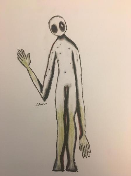 made a lil creepy guy