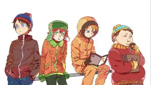 Yes south park Cartman, Kenny, Stan, Kyle (they adorable XD)