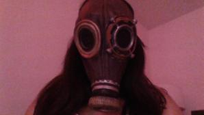 rubber gas mask- why? because i can