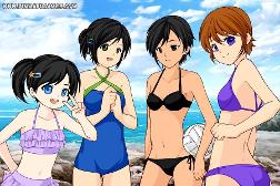 Joy(end left)Lily(center left)Me aka Raven(center right)and @Avengersfan123's Oc Amelia(end right)