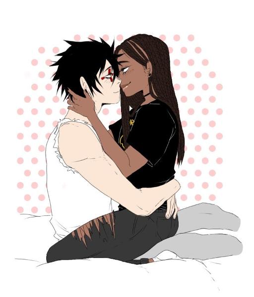 commission done by @_shumpyy_ on ig // my bro did this ship art for me....i’m lov