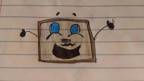 Tiny Box Tim... NOW WITH MUSTACHE!! :3