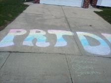 uwu I gayed up my driveway. And the chalk has sparkles btw