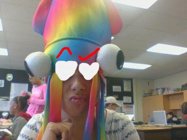 me at school with my snazzy hat