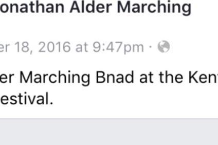 i’m in the jonathan alder marching bnad!!!