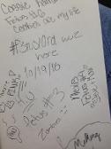 So I let the fetus squad sign my notebook...