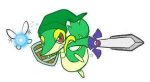 OMG WHO NEEDS LINK WHEN YOU'VE GOT SNIVY!!! XD
