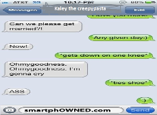 Lol wolfie texting Kaley like...