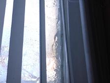 So cold here ice has formed on the inside of my window 0.0