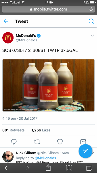 MORTY! IT'S THE MULAN MCNUGGETS SAUCE, MORTY! THEY'RE MAKING IT AGAIN, MORTY!