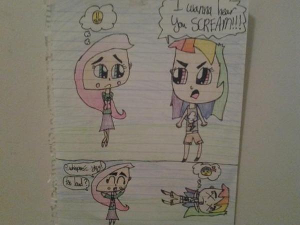 My sister's comic: Fluttershy's Yay!