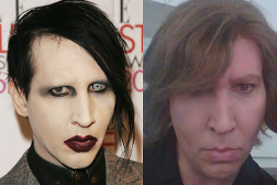 Maralyn Manson with and without makeup!