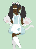 and then i drew myself as a cat maid for my friend.......again, i didn't shade it lol i hate shading