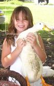bleach your eyes, it’s a picture of me holding a duck in like first grade