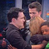 aww, cute family hug!