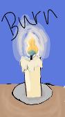 Drew a candle to represent Burn from Hamilton
