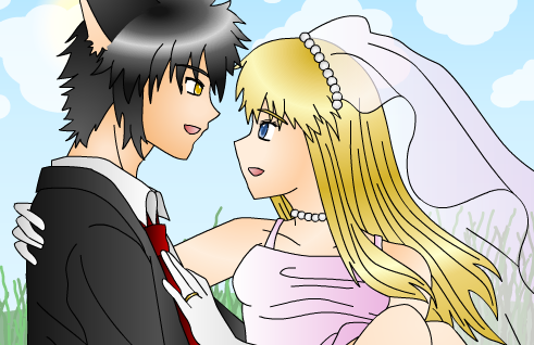 I fell in love with a dating Sim and at the end, I married him. XD <3