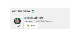 Poor Qfeast expects me to follow them...
