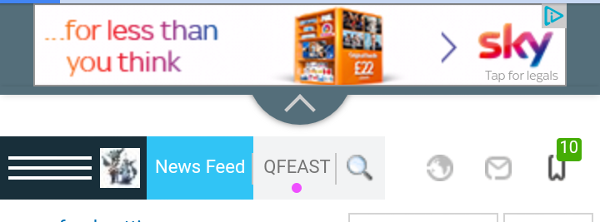 You're going a bit too far with the adverts now Qfeast