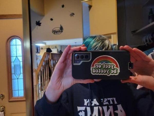 Check out ma phone stickers.  It says "yeet or be yeeted"