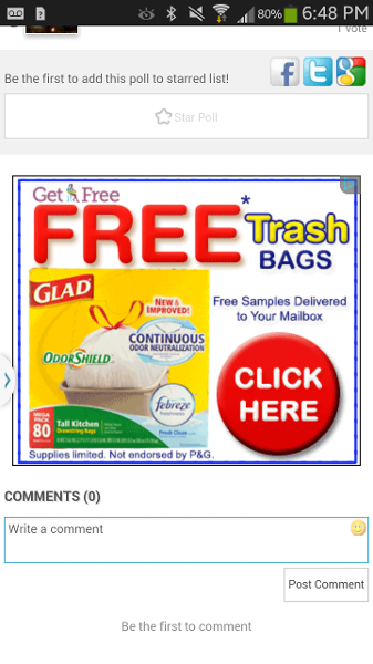 Um right...i totally want free trash bags...qfeast?