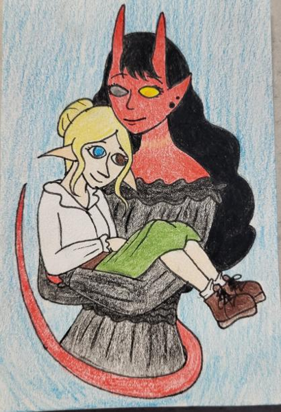My dnd character Eliza and her gf Lilyth