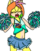 Kayley in a cheerleader outfit XD